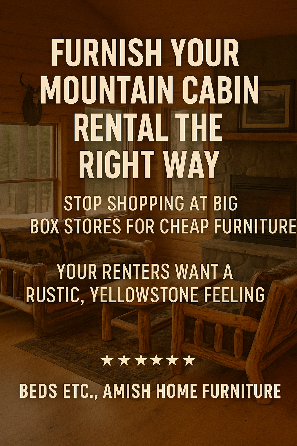 🏔 How to Properly Furnish Your Mountain Home or Cabin Rental
