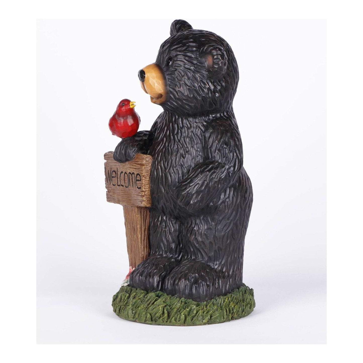 Bear Holding Welcome Sign