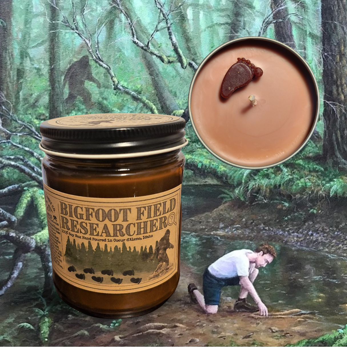 Bigfoot Field Researcher - USA MADE - Soy Wax Candles