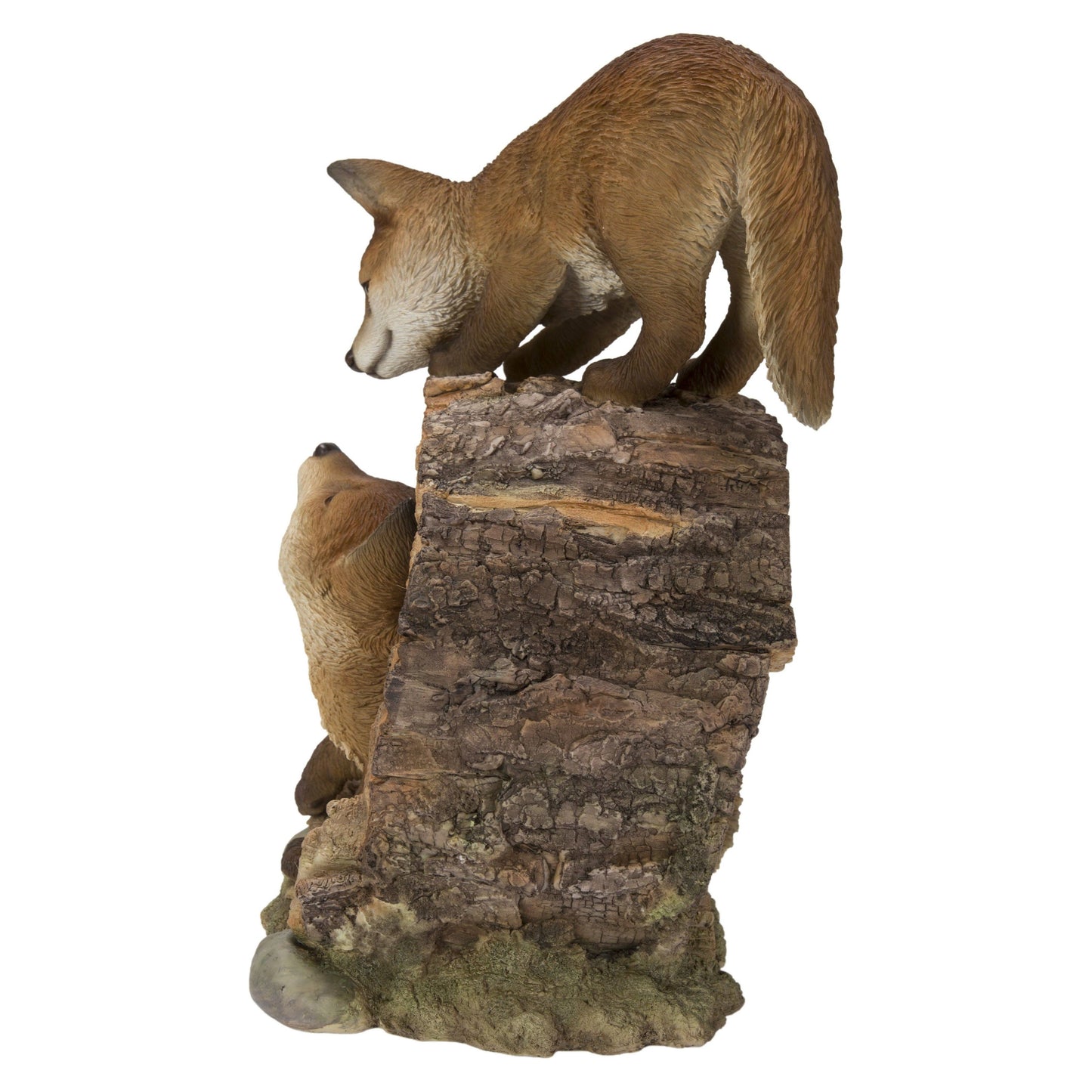 Polyresin Decorative Figurine of Fox Pups Playing