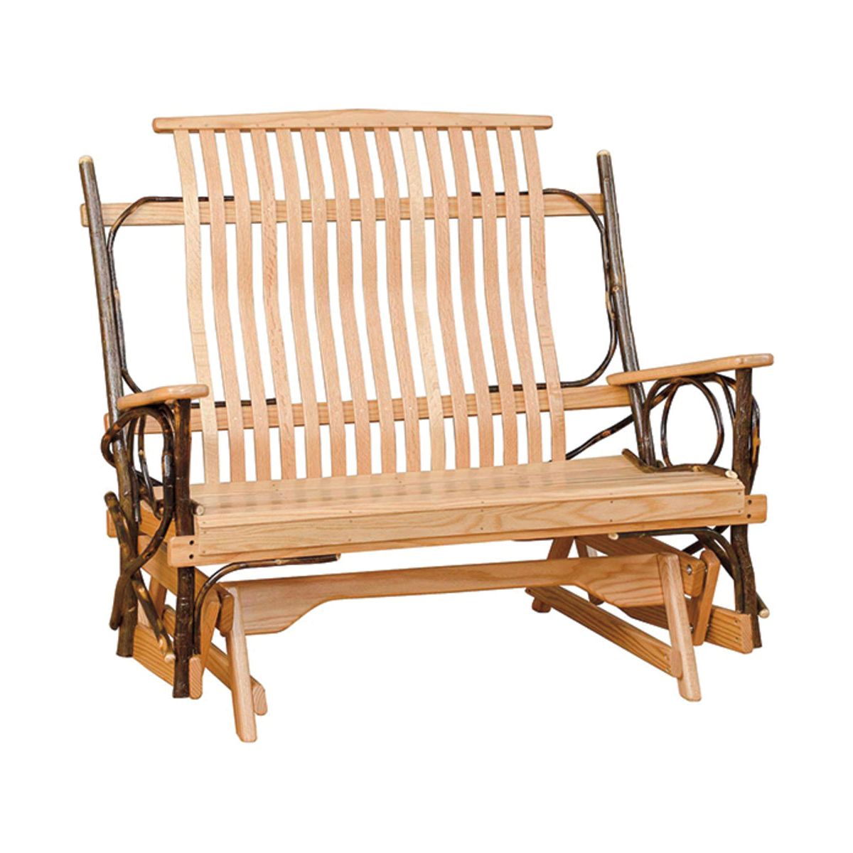 Double Glider with Oak Arms