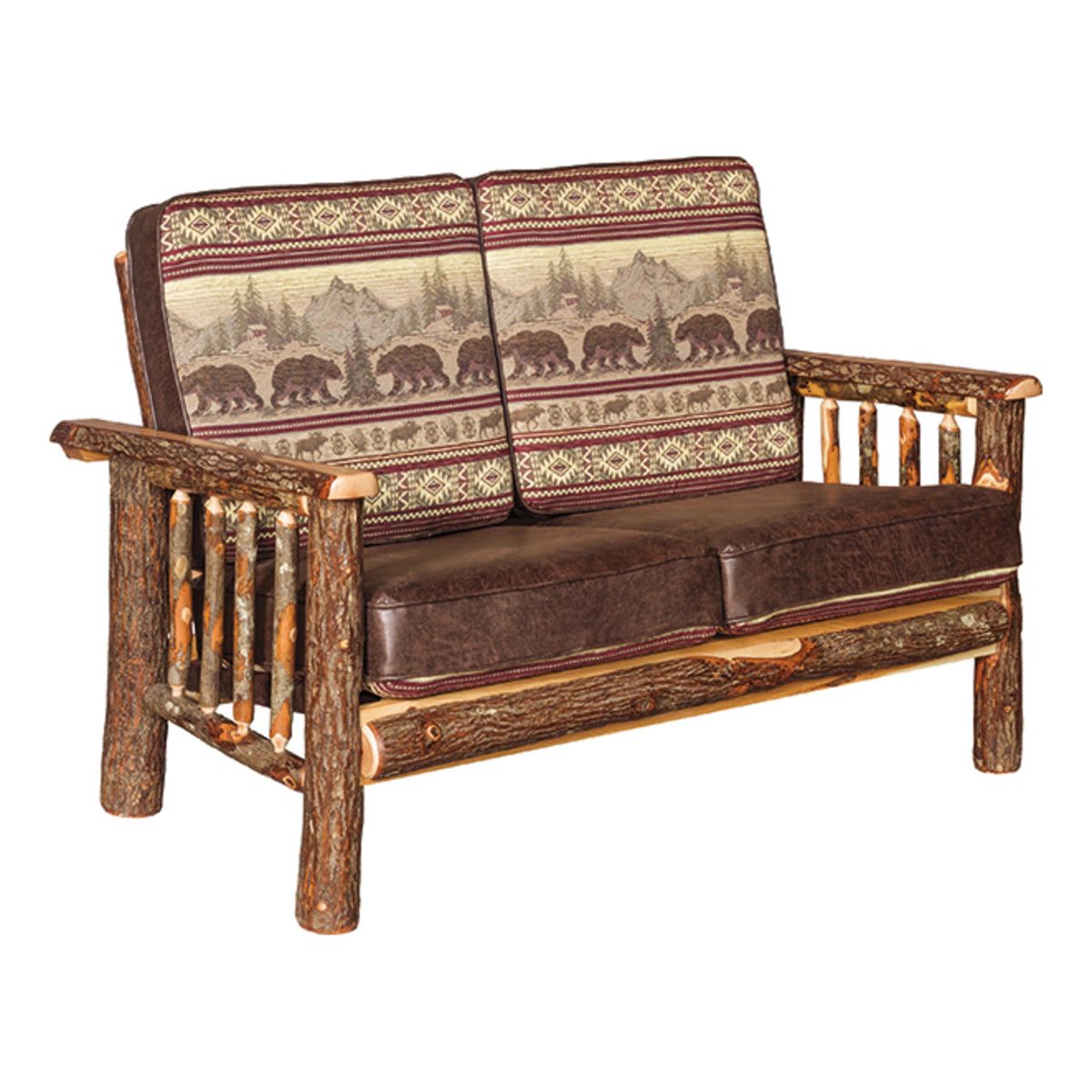 Love Seat with Wood Arms