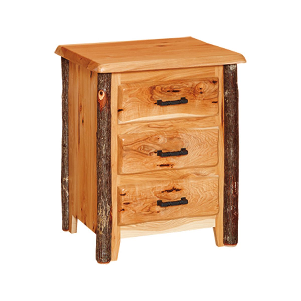3 Drawer Nightstand Wavy Edge