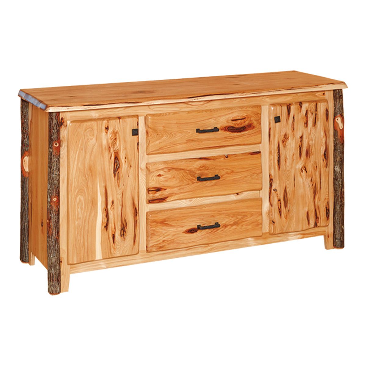 3 Drawer 2 Door Dresser/Server Wavy Edge