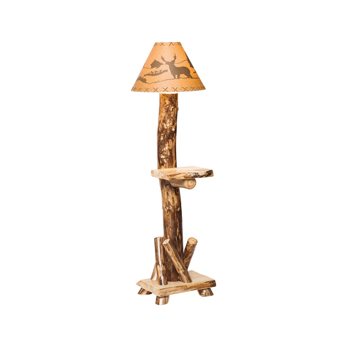 Colorado Aspen Lamp With Shelf