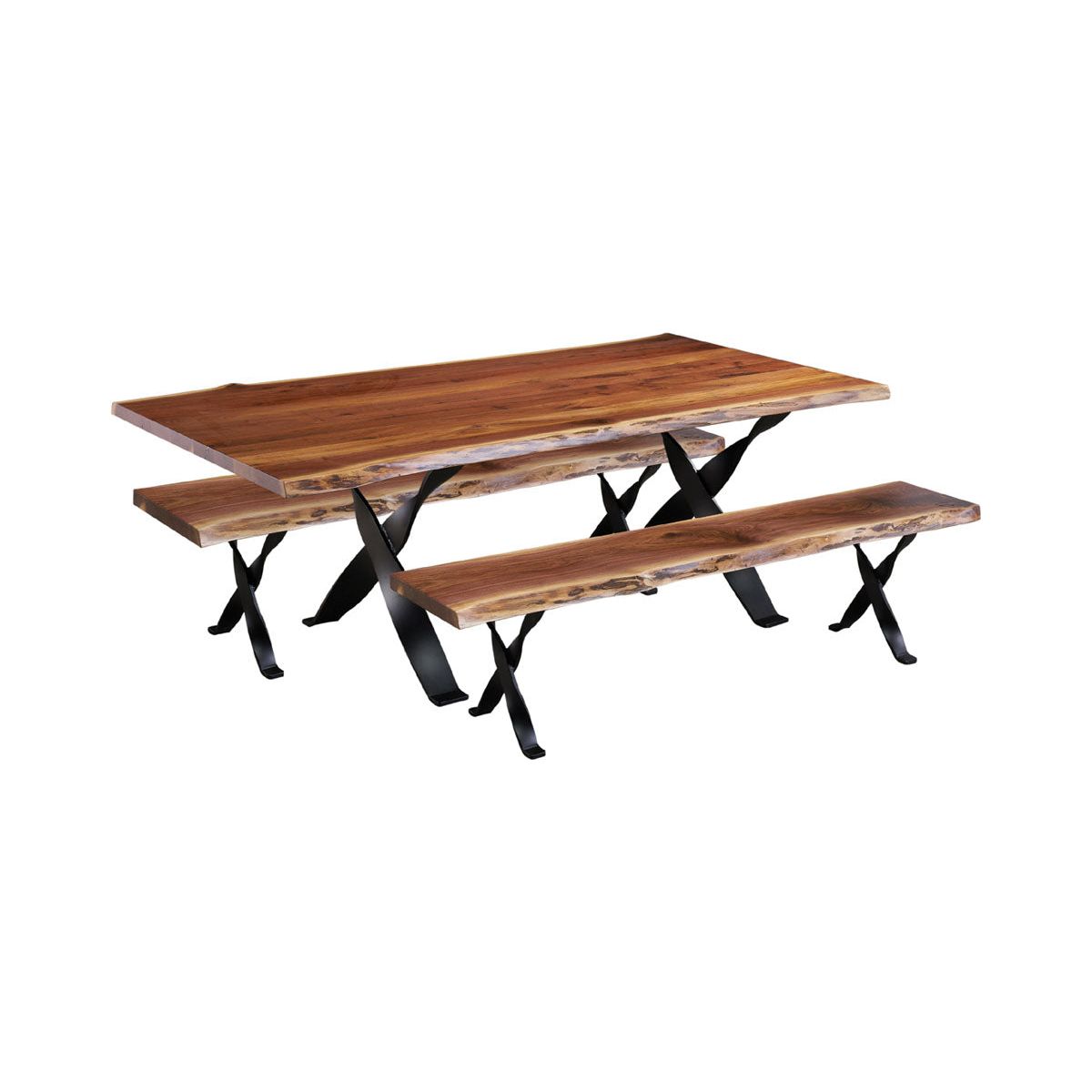 Walnut Dining Table & Bench