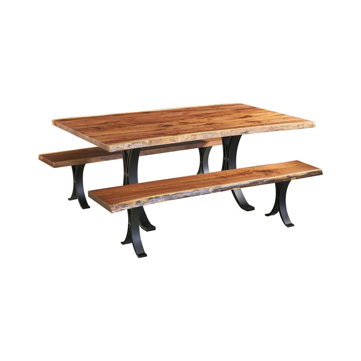 Walnut Dining Table & Bench