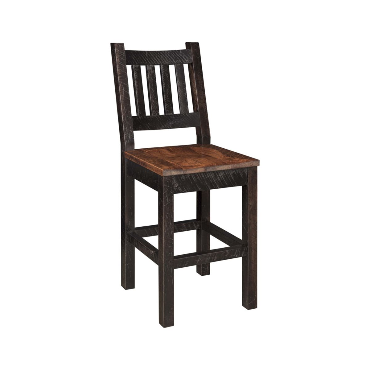 24" Roughcut Maplewood Bar Stool With Back
