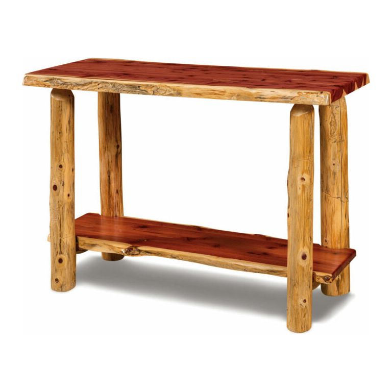 Red Cedar Sofa Table with Shelf FS