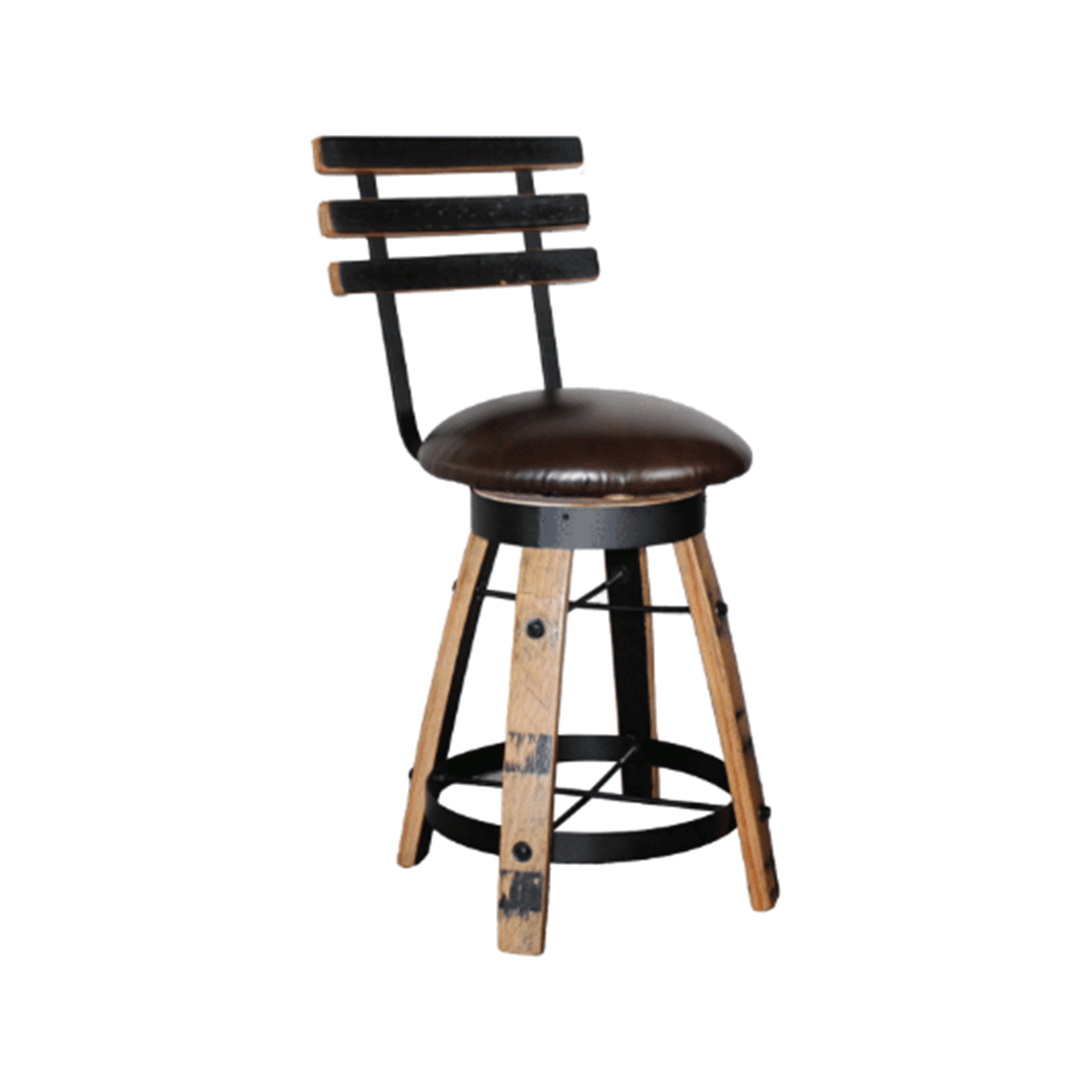 Round Bar Stool with Back