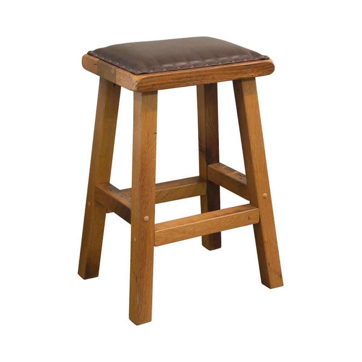 Bar Stool with Leather Seat