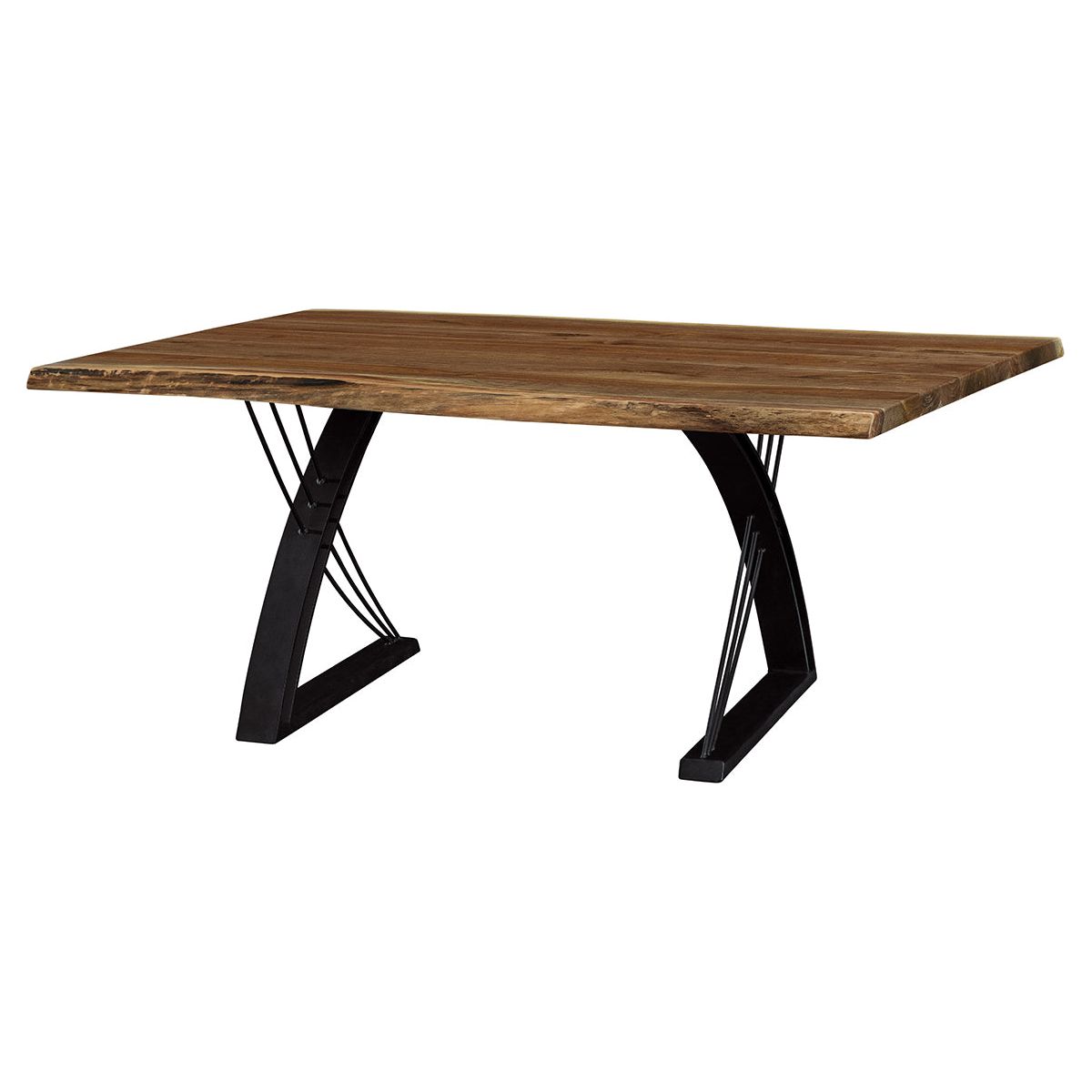 Walnut Dining Mirage Base Live Edge Table