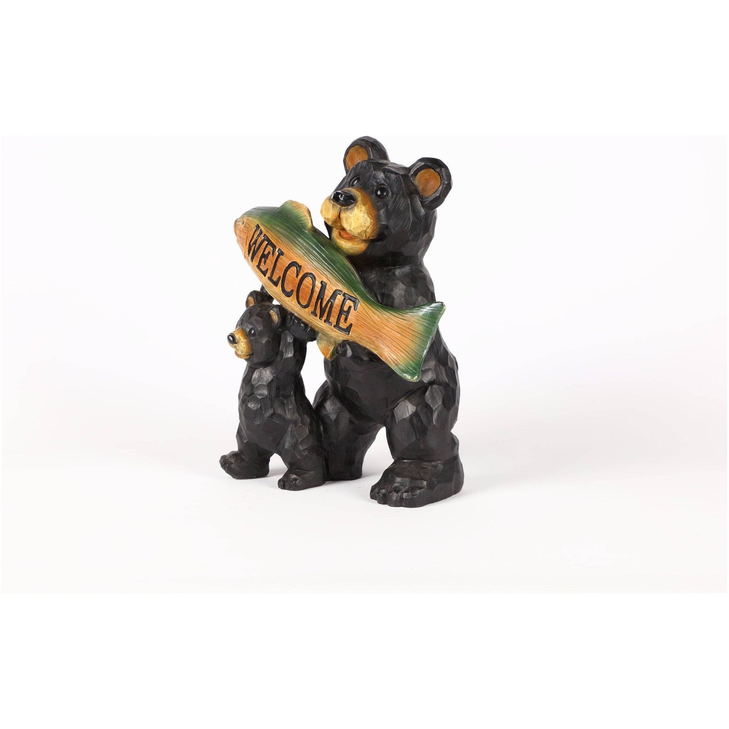 Bears Hold Fish Welcome Sign