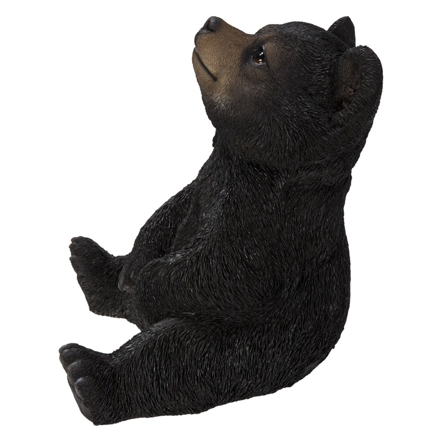 Black Bear Cub Figurine, Sitting with Head Up