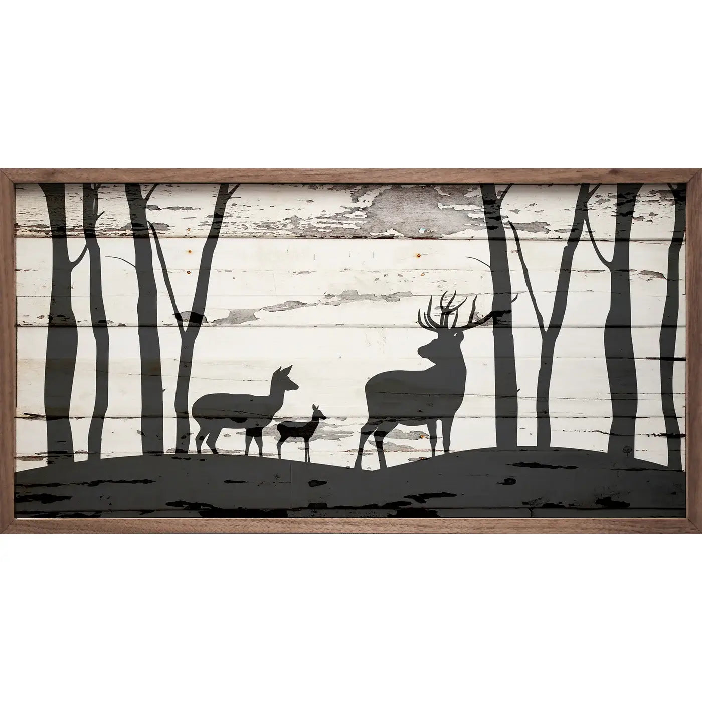 Deer Family In Woods