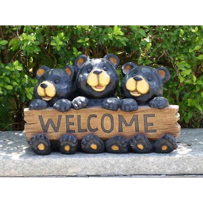 Bear Family With Welcome Sign