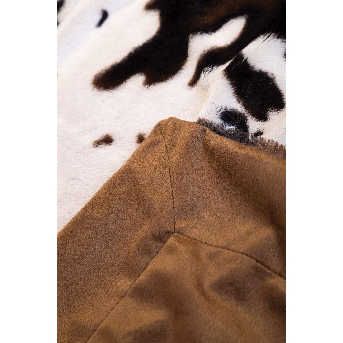 Cowhide Faux Fur Throw Blanket