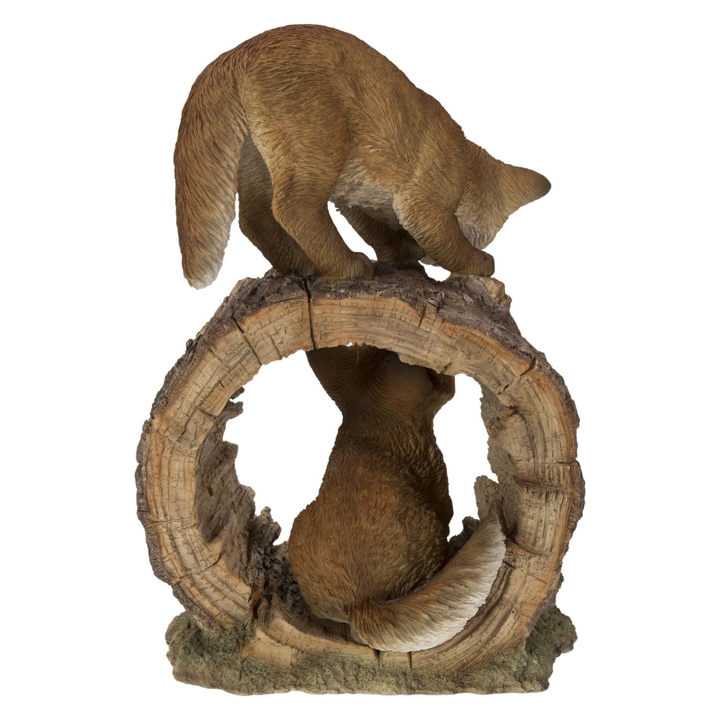 Polyresin Decorative Figurine of Fox Pups Playing