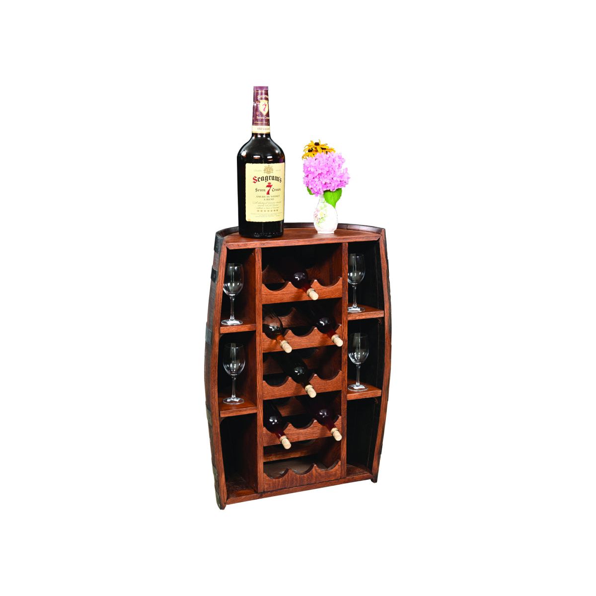 Half Barrel Bottle Holder