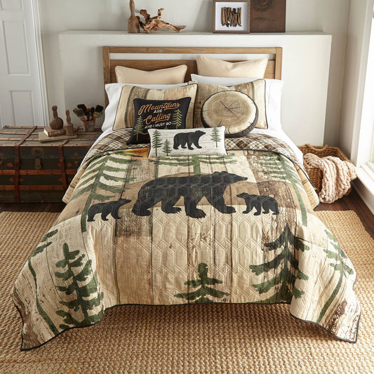 Donna Sharp Painted Bear 3PC Quilt Set