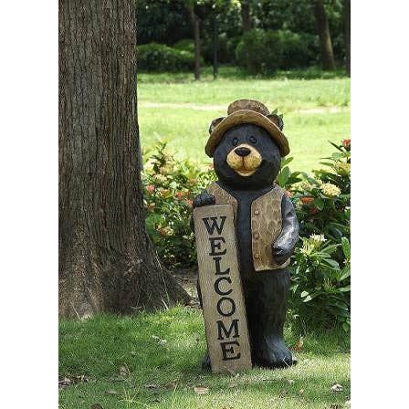 Bear Standing W/A Welcome Sign