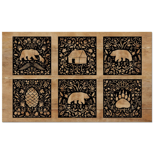 "Crafted Cabin" Indoor/Outdoor Entryway Floor Mat