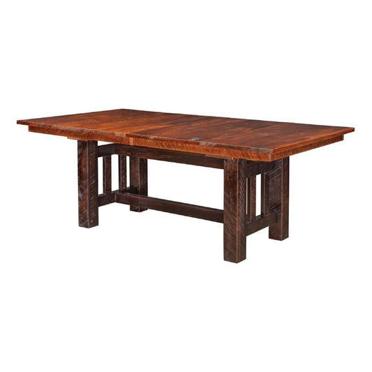 Rough Cut Maplewood Trestle Table
