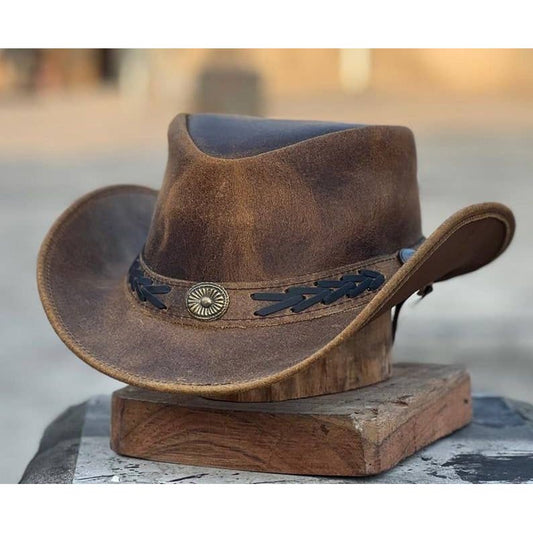 Sahara Leather Hats Western Style for Men and Women shapeabl
