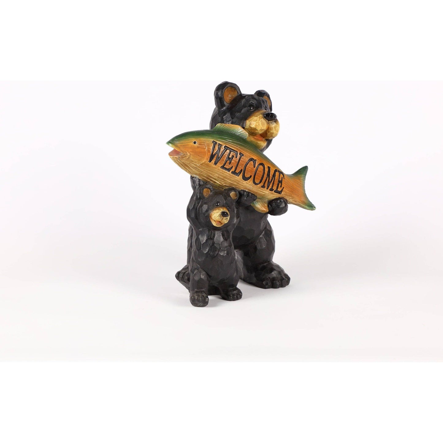 Bears Hold Fish Welcome Sign