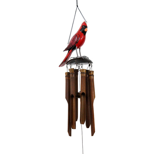 Cardinal Bamboo Wind Chime