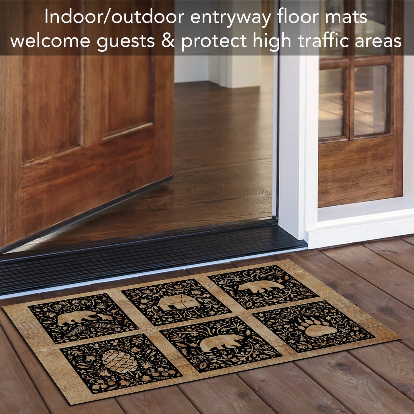 "Crafted Cabin" Indoor/Outdoor Entryway Floor Mat