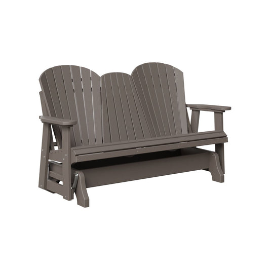 Polywood 5' Double Glider with Center Fold Down Table