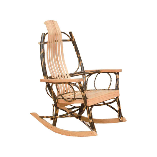 Flat Arm Hickory Rocker