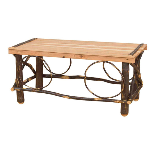 Hickory Slat Top Coffee Table