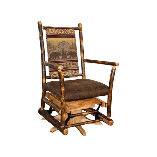 Straight Back Swivel Glider
