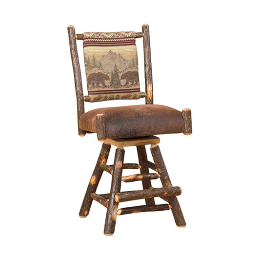 Straight Back Swivel Barstool