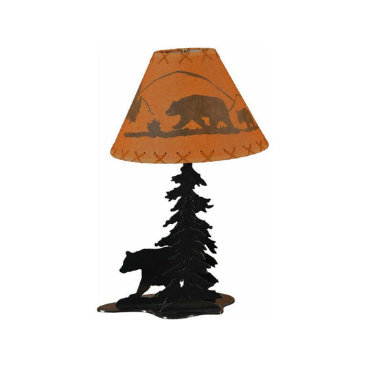 Metal  Rustic Scene Table Lamps