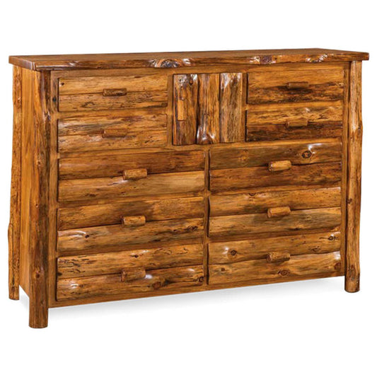 Rustic Pine 10 Drawer 1 door Dresser