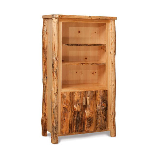 Rustic Pine Bookcase with doors FS