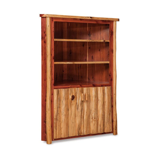 Red Cedar Corner Bookcase Cabinet