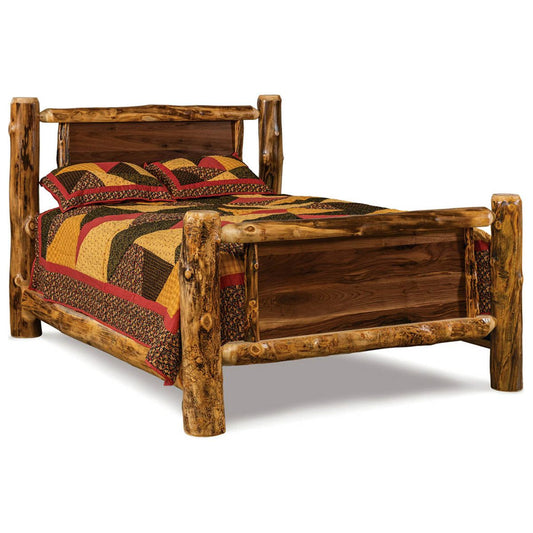 Aspen/Walnut Panel bed FS