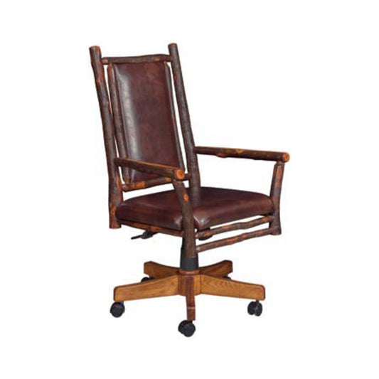 Grandpa Desk Chair With Fabric Seat And Back