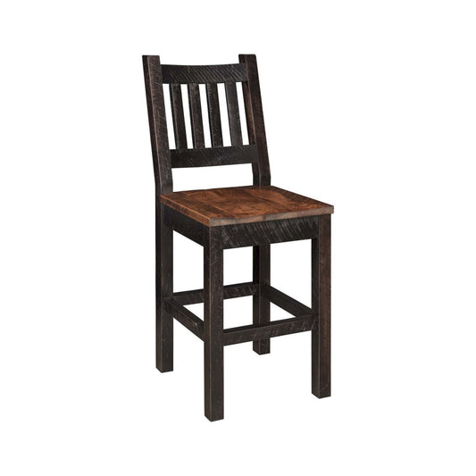 24" Roughcut Maplewood Bar Stool With Back