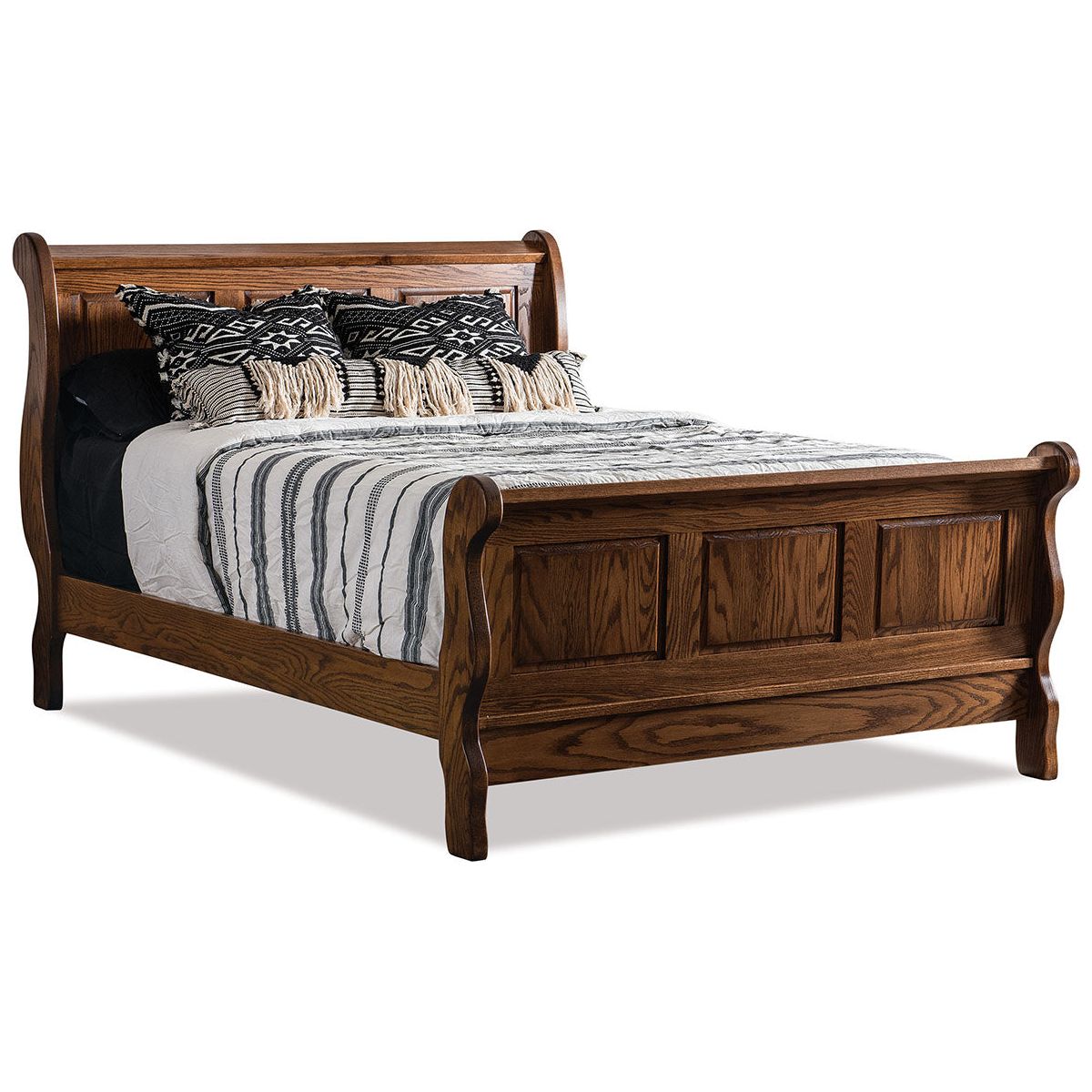 Classic Raised Panel Sleigh Bed