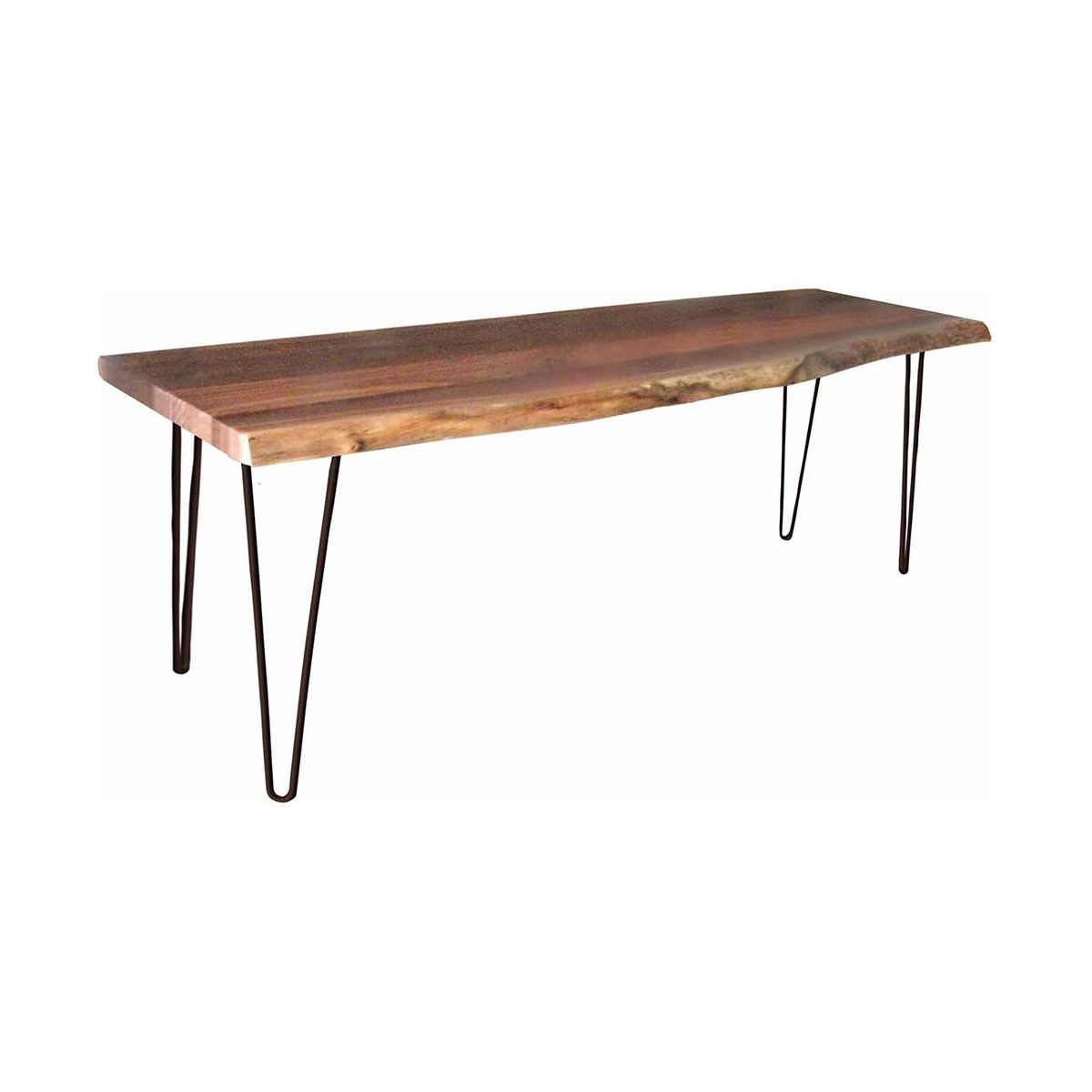 Live Edge Bench with Hairpin Legs