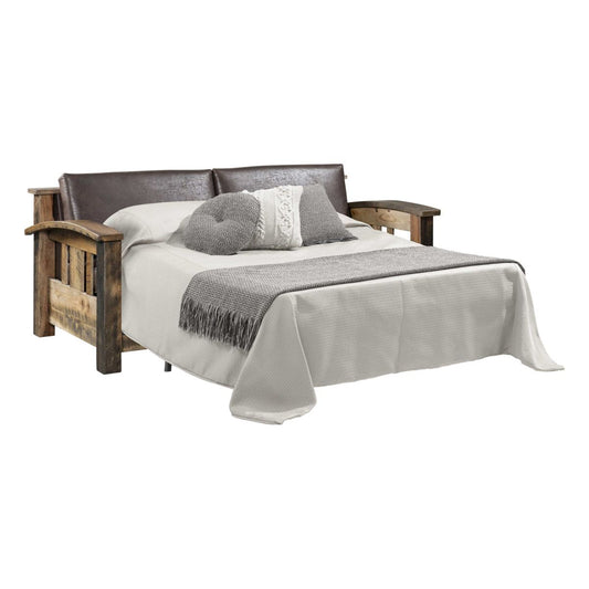 Heritage Hollow Reclaimed Barnwood Sleeper Sofa
