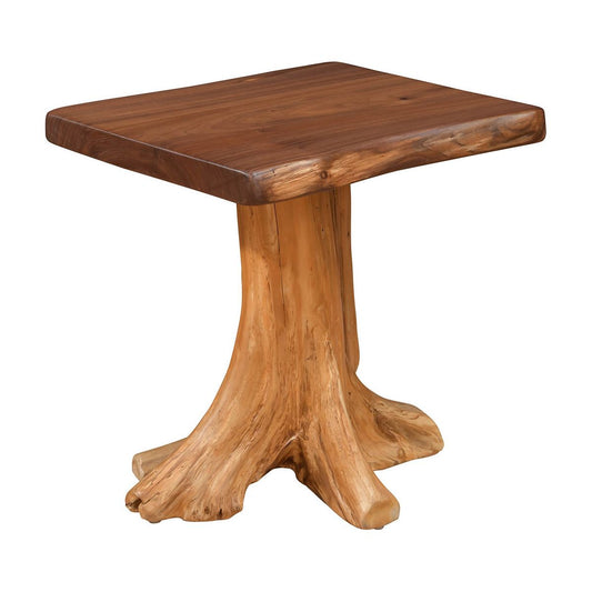 Aspen/Walnut Stump End Table
