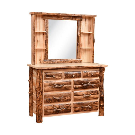 Aspen 9 Drawer Dresser with Mirror