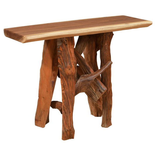 Black Walnut with Driftwood Legs Sofa Table