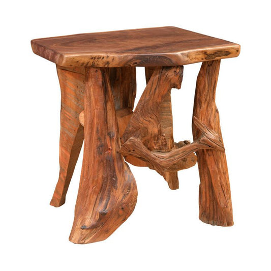 Black Walnut with driftwood legs end table
